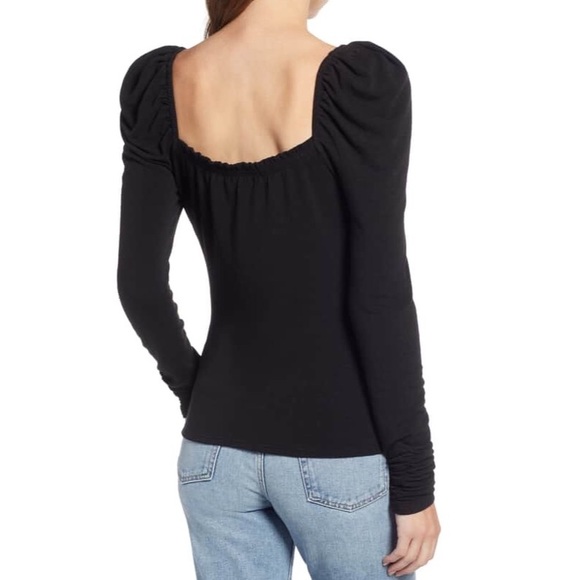 [ nwt ] Something Navy Square Neck Knit Top - Picture 5 of 6